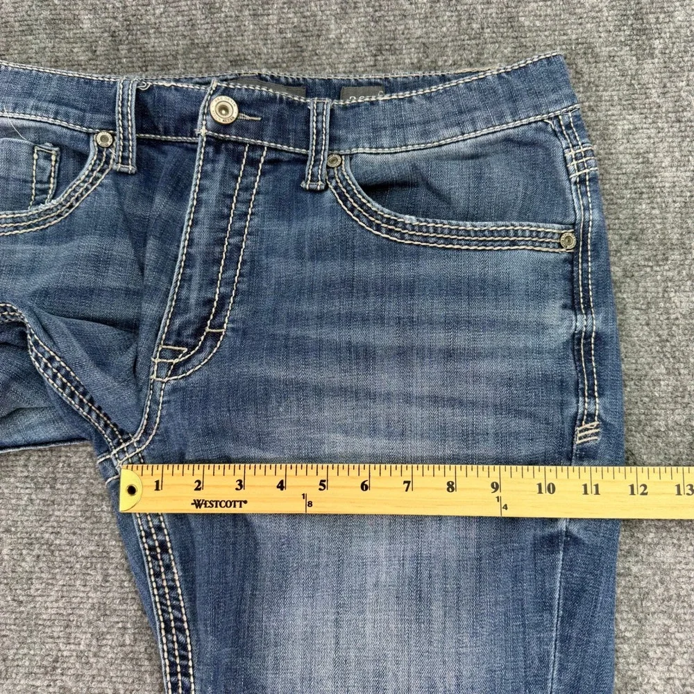 BKE Jeans Men's 36R (36x31) Blue Jake Straight Leg Stretch Medium Wash